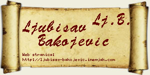 Ljubisav Bakojević vizit kartica